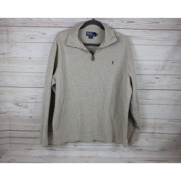Polo Ralph Lauren Other - 𝅺POLO Ralph Lauren Men's XL 1/4 Zip Pullover Sweatshirt Sandstone
